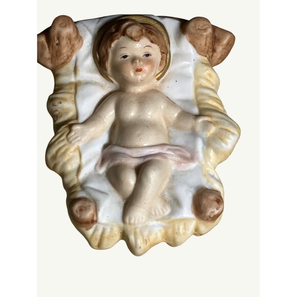 HOMCO Vintage Porcelain Baby Jesus Figurine 5216 Marked Hand-Painted - Picture 1 of 11